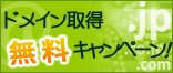 ドメイン取得無料キャンペーン実施中！